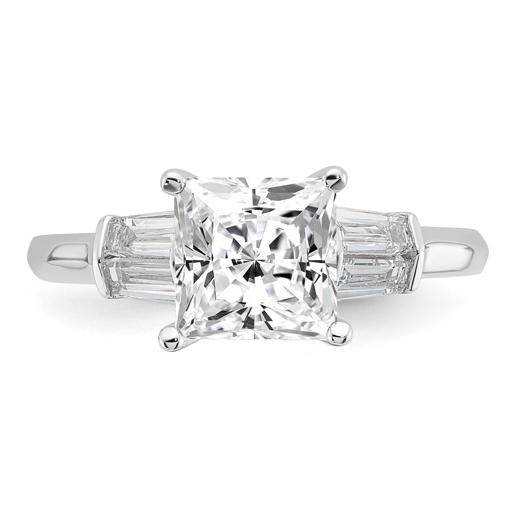 14kw 2ct Cert Lab Grown Dia VS+ F+ Princess Center Comp Eng Ring