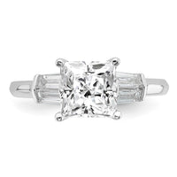 14kw 2ct Cert Lab Grown Dia VS+ F+ Princess Center Comp Eng Ring