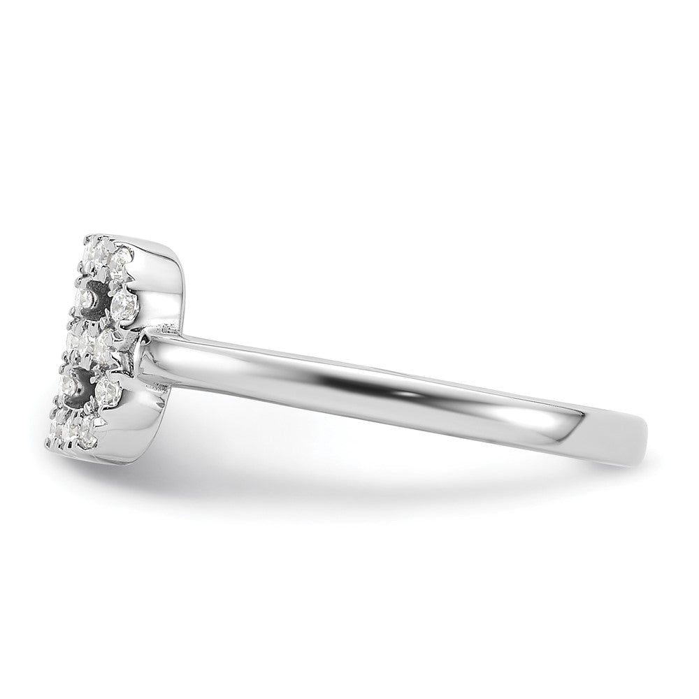 14kw 1/5 ct Lab Grown Dia VS/SI+ G+ Comp Initial B Adjustable Ring