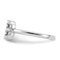 14kw 1/5 ct Lab Grown Dia VS/SI+ G+ Comp Initial B Adjustable Ring