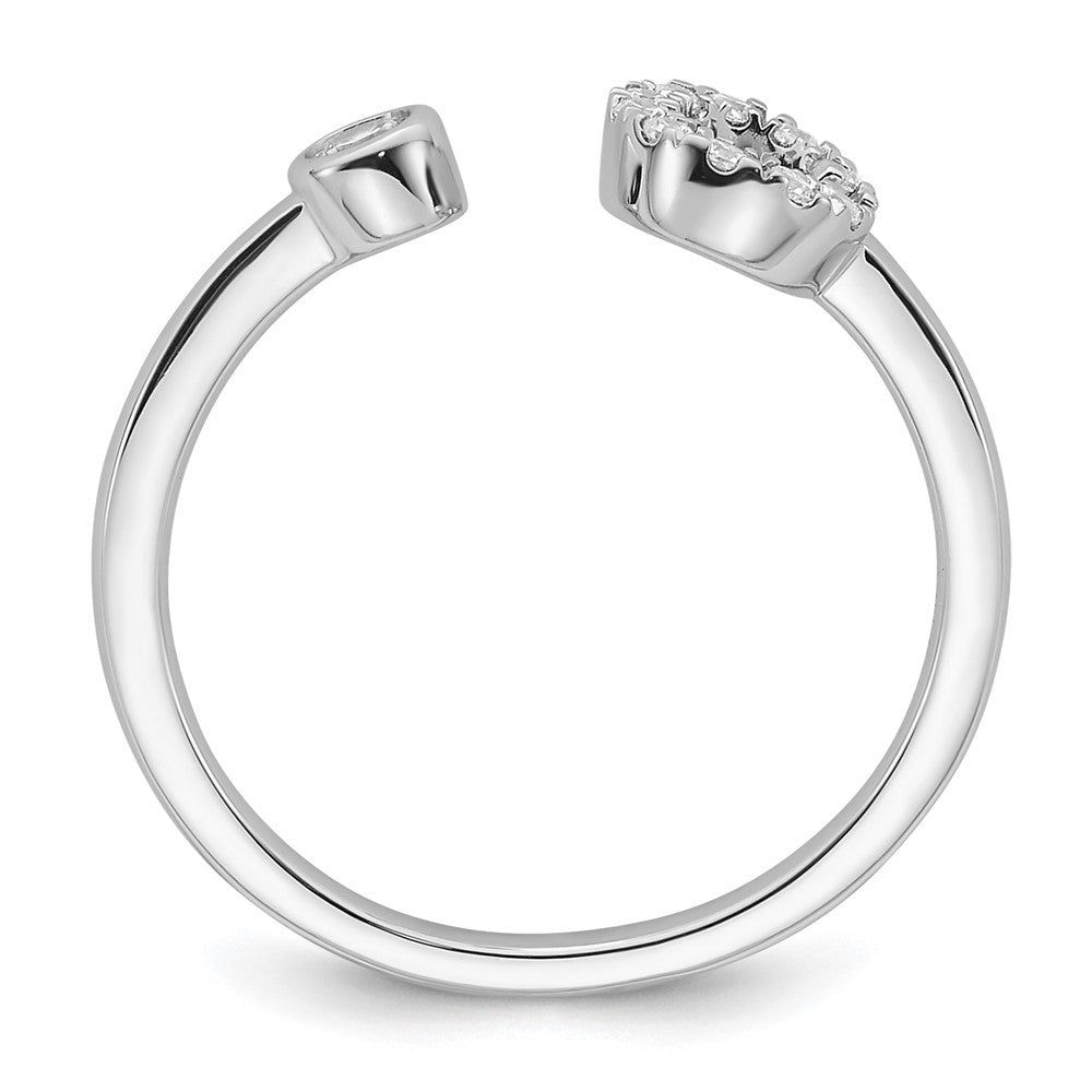 14kw 1/5 ct Lab Grown Dia VS/SI+ G+ Comp Initial C Adjustable Ring