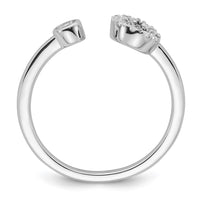 14kw 1/5 ct Lab Grown Dia VS/SI+ G+ Comp Initial C Adjustable Ring