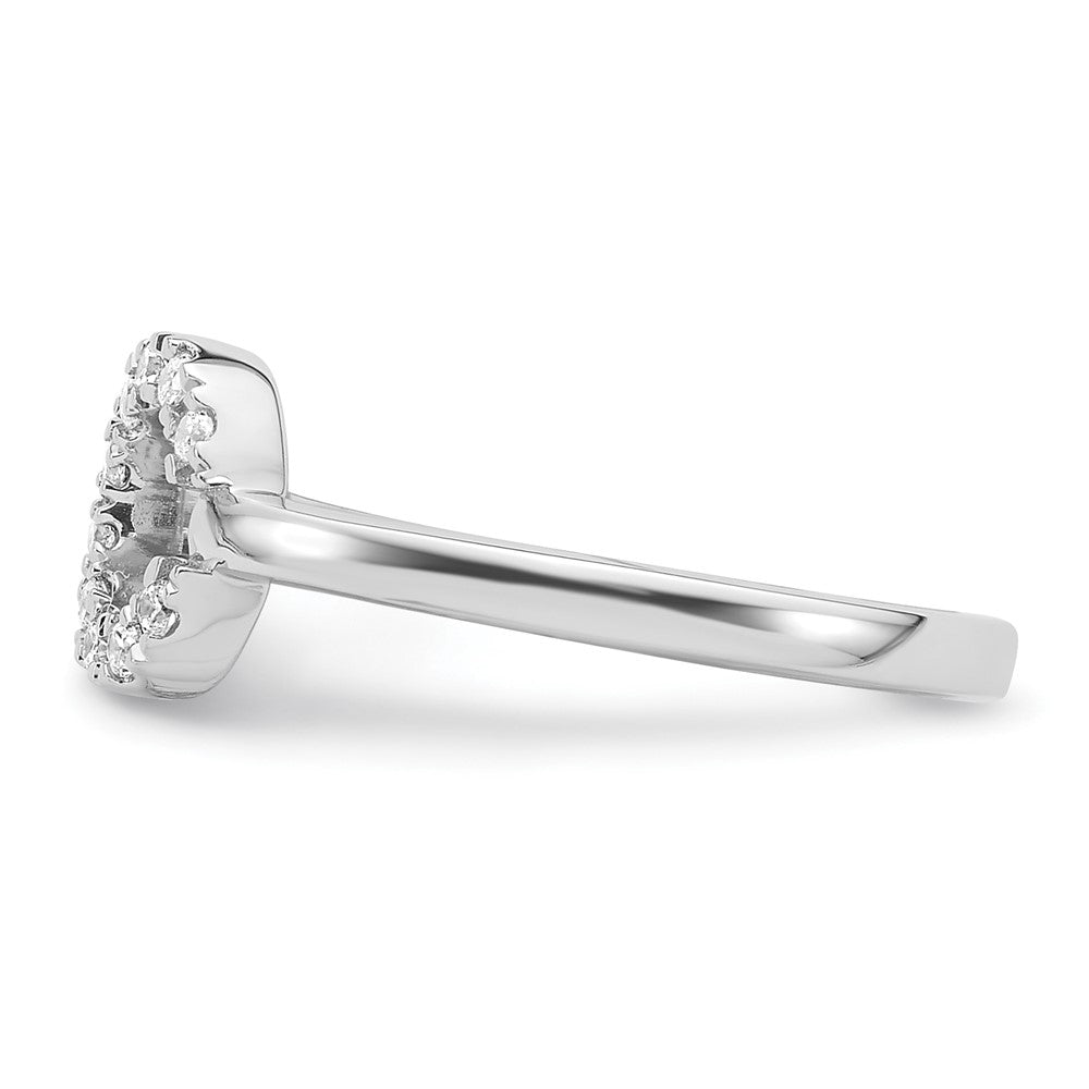 14kw 1/5 ct Lab Grown Dia VS/SI+ G+ Comp Initial C Adjustable Ring