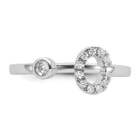 14kw 1/5 ct Lab Grown Dia VS/SI+ G+ Comp Initial C Adjustable Ring