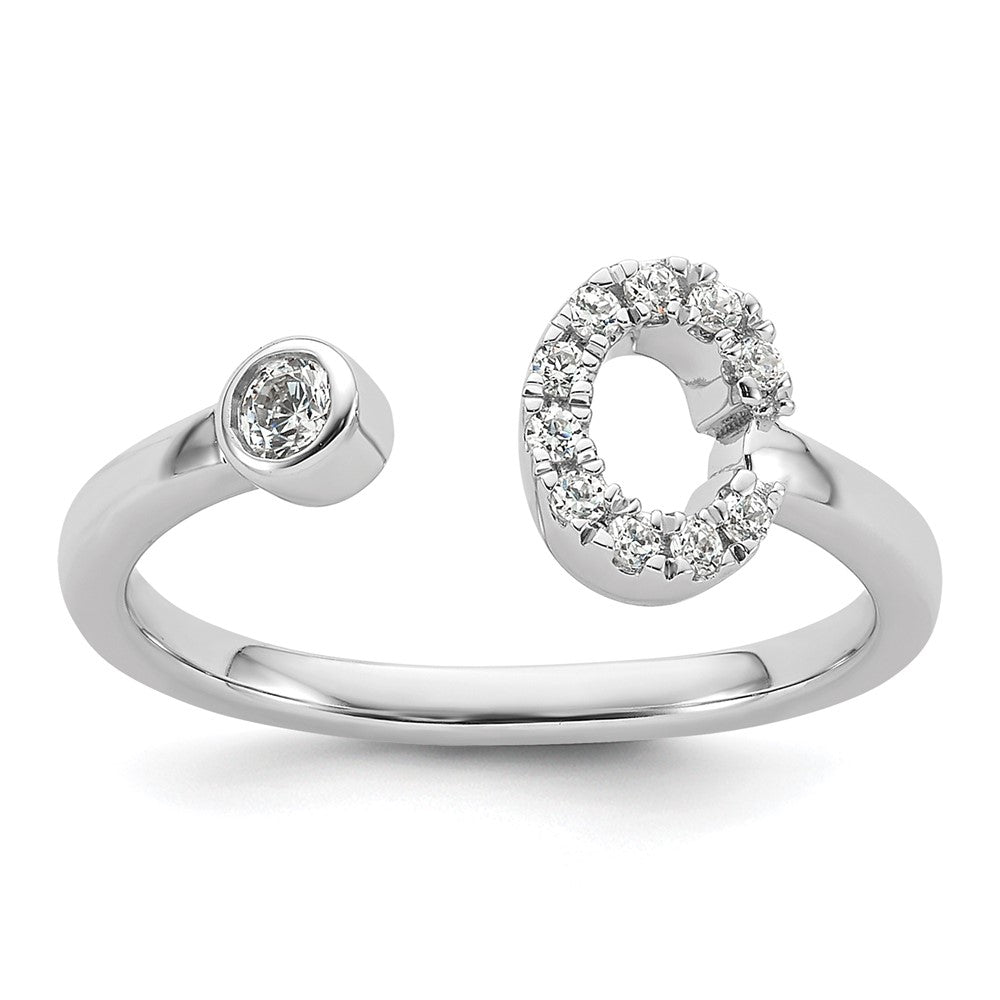 14kw 1/5 ct Lab Grown Dia VS/SI+ G+ Comp Initial C Adjustable Ring