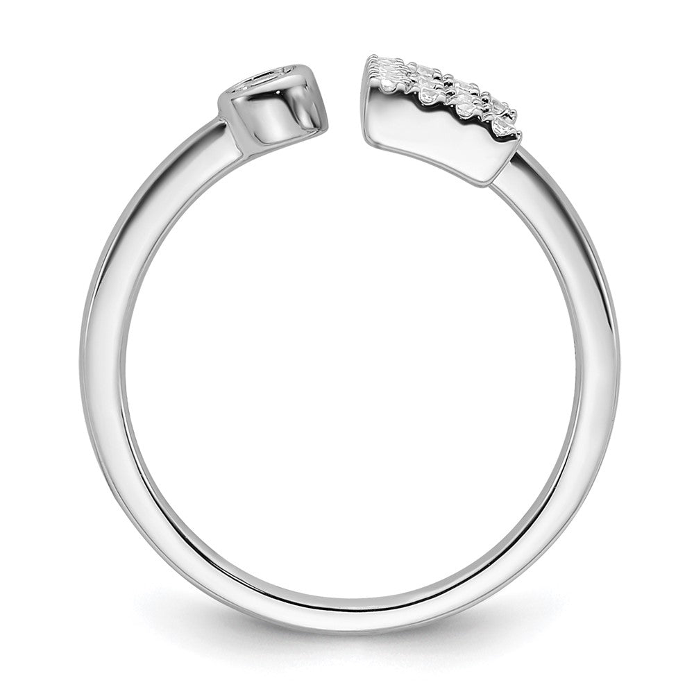 14kw 1/5 ct Lab Grown Dia VS/SI+ G+ Comp Initial E Adjustable Ring