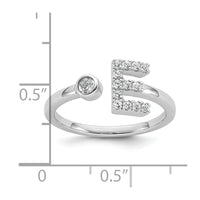14kw 1/5 ct Lab Grown Dia VS/SI+ G+ Comp Initial E Adjustable Ring