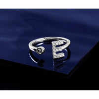 14kw 1/5 ct Lab Grown Dia VS/SI+ G+ Comp Initial E Adjustable Ring