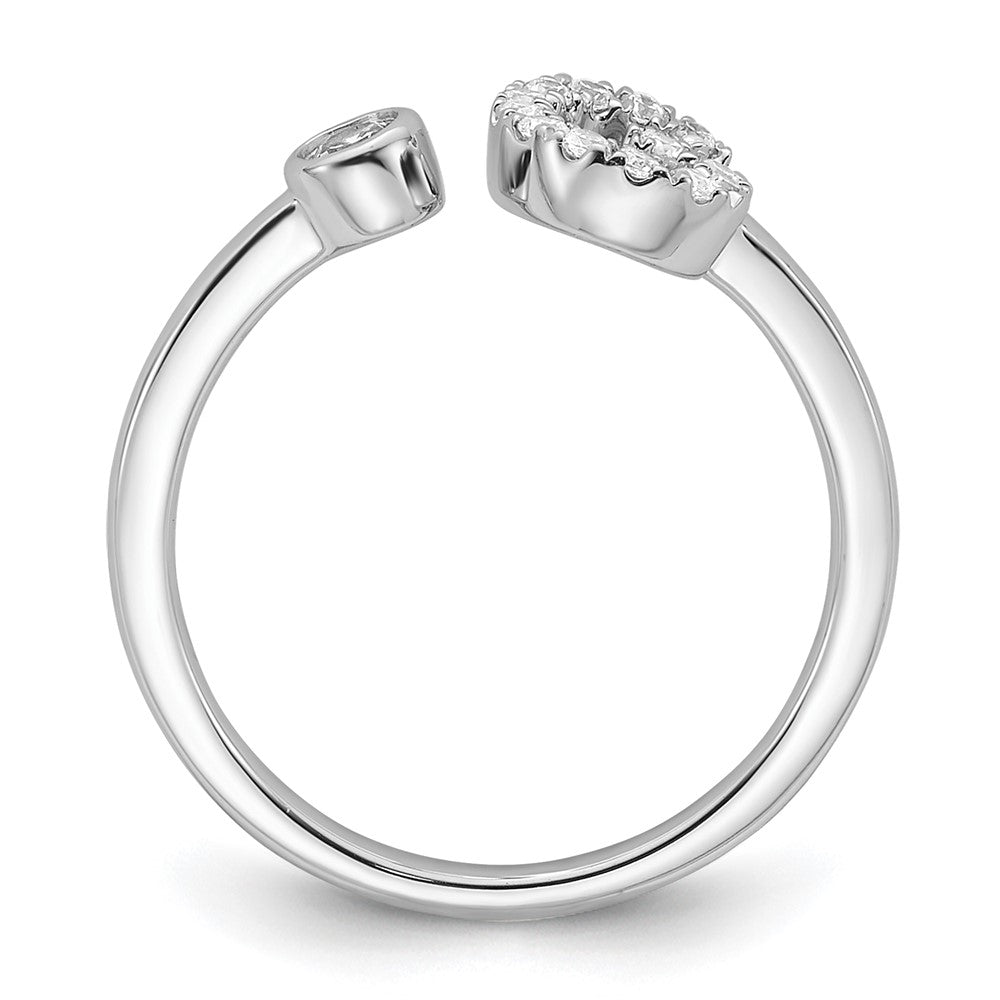 14kw 1/5 ct Lab Grown Dia VS/SI+ G+ Comp Initial G Adjustable Ring