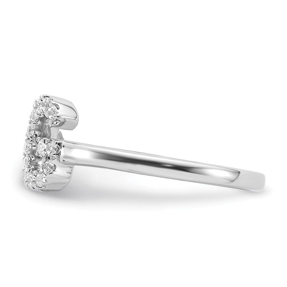 14kw 1/5 ct Lab Grown Dia VS/SI+ G+ Comp Initial G Adjustable Ring