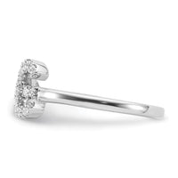 14kw 1/5 ct Lab Grown Dia VS/SI+ G+ Comp Initial G Adjustable Ring