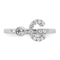 14kw 1/5 ct Lab Grown Dia VS/SI+ G+ Comp Initial G Adjustable Ring