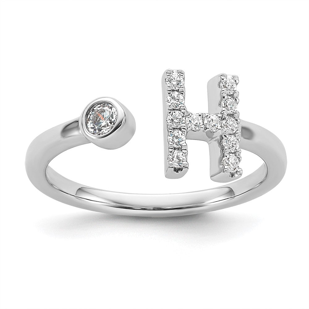 14kw 1/5 ct Lab Grown Dia VS/SI+ G+ Comp Initial H Adjustable Ring