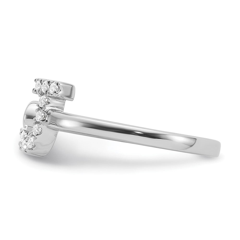 14kw 1/6 ct Lab Grown Dia VS/SI+ G+ Comp Initial J Adjustable Ring