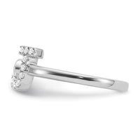 14kw 1/6 ct Lab Grown Dia VS/SI+ G+ Comp Initial J Adjustable Ring