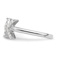 14kw 1/5 ct Lab Grown Dia VS/SI+ G+ Comp Initial K Adjustable Ring