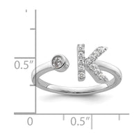 14kw 1/5 ct Lab Grown Dia VS/SI+ G+ Comp Initial K Adjustable Ring