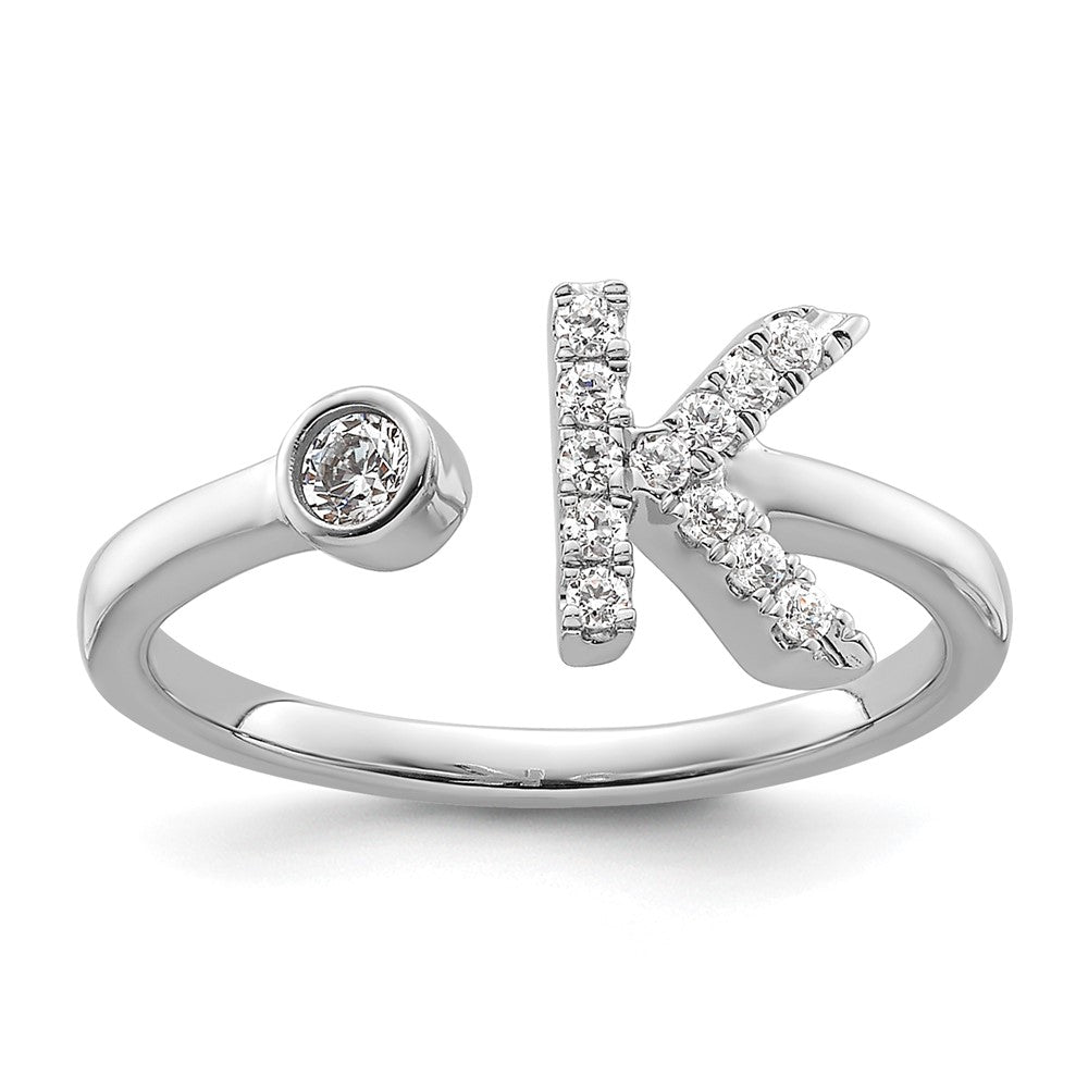 14kw 1/5 ct Lab Grown Dia VS/SI+ G+ Comp Initial K Adjustable Ring