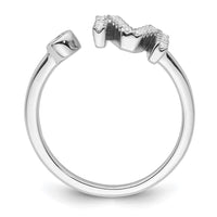 14kw 1/4 ct Lab Grown Dia VS/SI+ G+ Comp Initial M Adjustable Ring