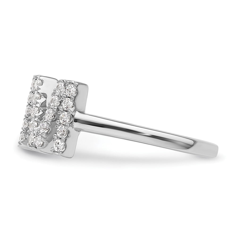 14kw 1/4 ct Lab Grown Dia VS/SI+ G+ Comp Initial M Adjustable Ring