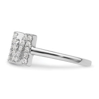 14kw 1/4 ct Lab Grown Dia VS/SI+ G+ Comp Initial M Adjustable Ring