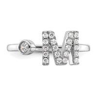 14kw 1/4 ct Lab Grown Dia VS/SI+ G+ Comp Initial M Adjustable Ring