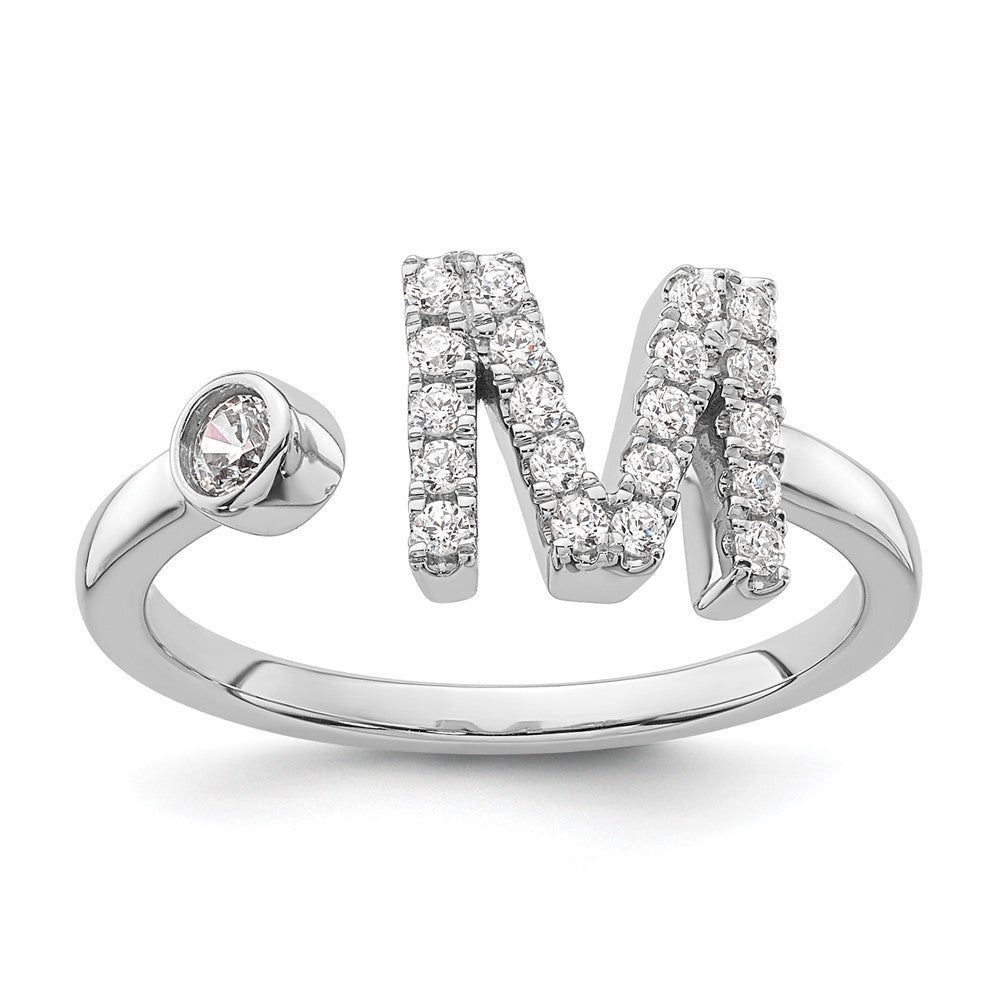 14kw 1/4 ct Lab Grown Dia VS/SI+ G+ Comp Initial M Adjustable Ring