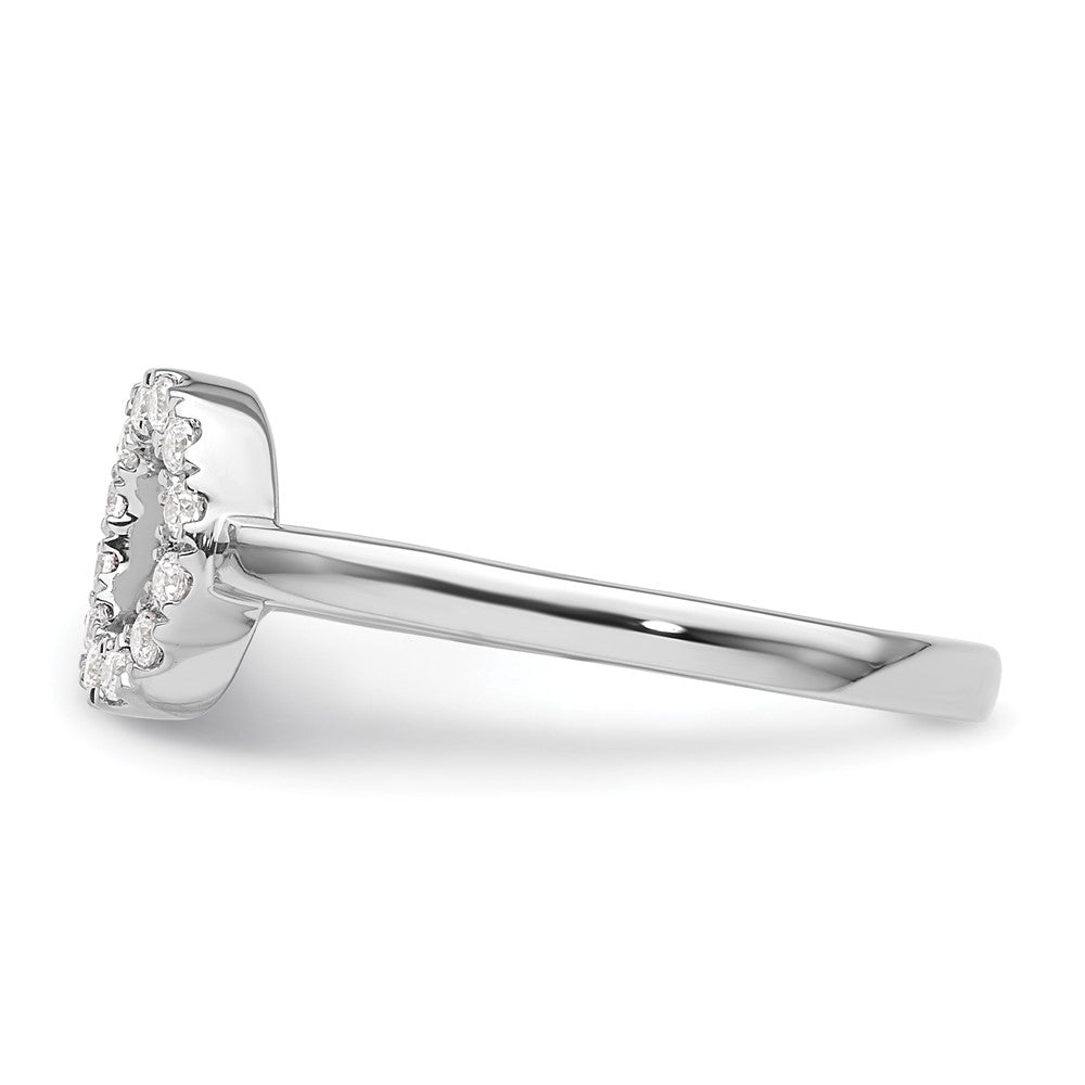 14kw 1/5 ct Lab Grown Dia VS/SI+ G+ Comp Initial O Adjustable Ring
