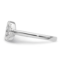 14kw 1/5 ct Lab Grown Dia VS/SI+ G+ Comp Initial O Adjustable Ring