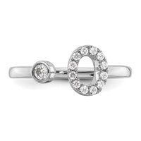 14kw 1/5 ct Lab Grown Dia VS/SI+ G+ Comp Initial O Adjustable Ring