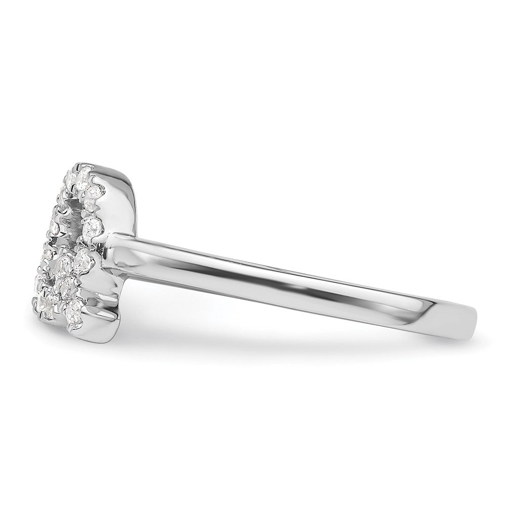 14kw 1/5 ct Lab Grown Dia VS/SI+ G+ Comp Initial Q Adjustable Ring