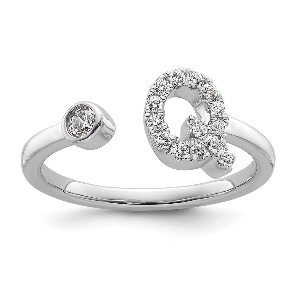 14kw 1/5 ct Lab Grown Dia VS/SI+ G+ Comp Initial Q Adjustable Ring