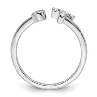 14kw 1/6 ct Lab Grown Dia VS/SI+ G+ Comp Initial T Adjustable Ring