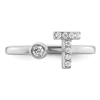 14kw 1/6 ct Lab Grown Dia VS/SI+ G+ Comp Initial T Adjustable Ring