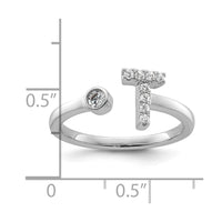 14kw 1/6 ct Lab Grown Dia VS/SI+ G+ Comp Initial T Adjustable Ring