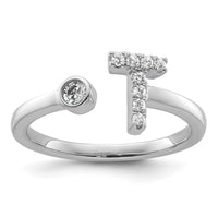 14kw 1/6 ct Lab Grown Dia VS/SI+ G+ Comp Initial T Adjustable Ring