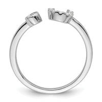 14kw 1/6 ct Lab Grown Dia VS/SI+ G+ Comp Initial U Adjustable Ring