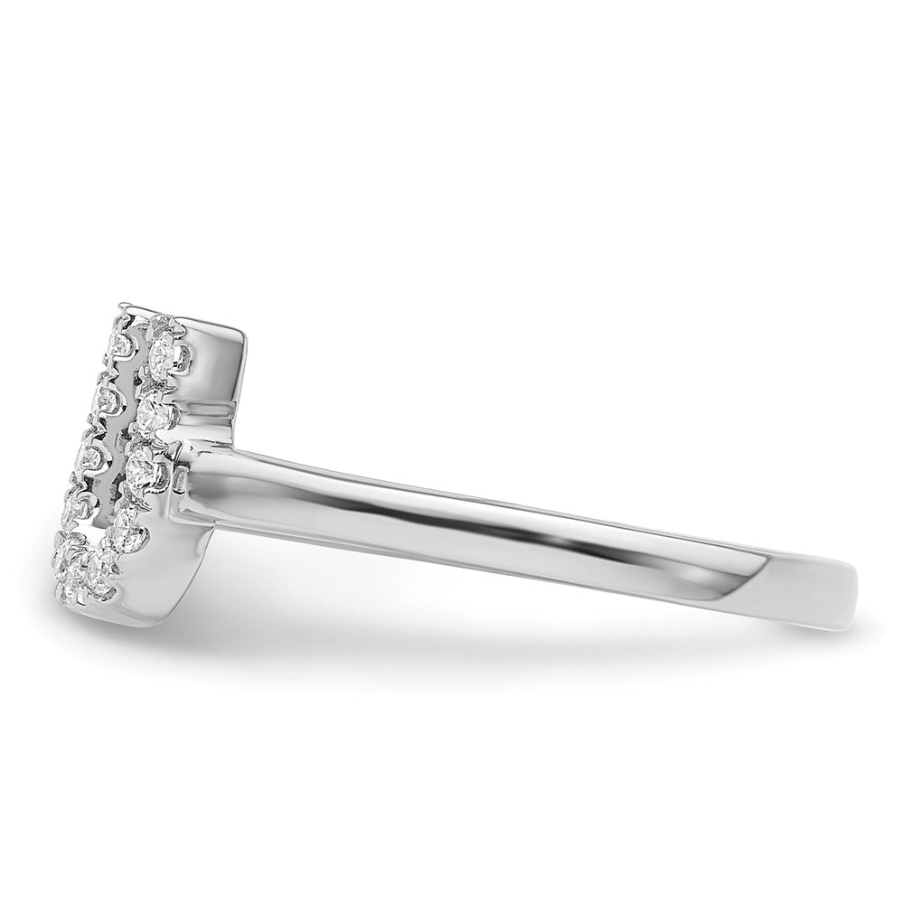 14kw 1/6 ct Lab Grown Dia VS/SI+ G+ Comp Initial U Adjustable Ring
