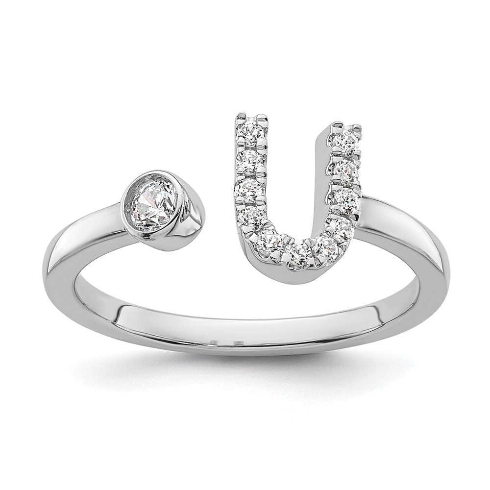 14kw 1/6 ct Lab Grown Dia VS/SI+ G+ Comp Initial U Adjustable Ring