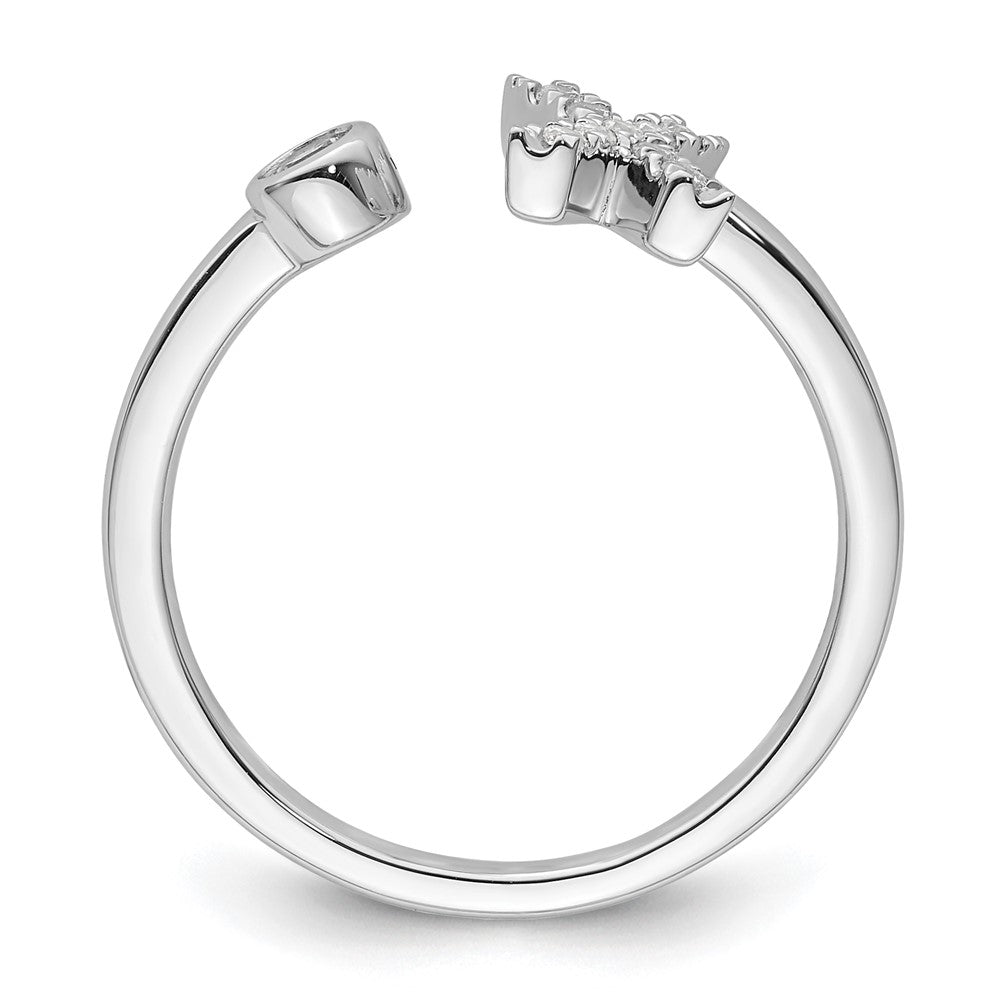 14kw 1/6 ct Lab Grown Dia VS/SI+ G+ Comp Initial X Adjustable Ring