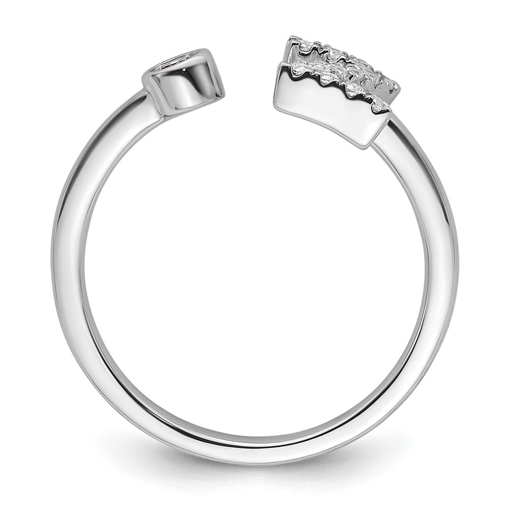 14kw 1/5 ct Lab Grown Dia VS/SI+ G+ Comp Initial Z Adjustable Ring
