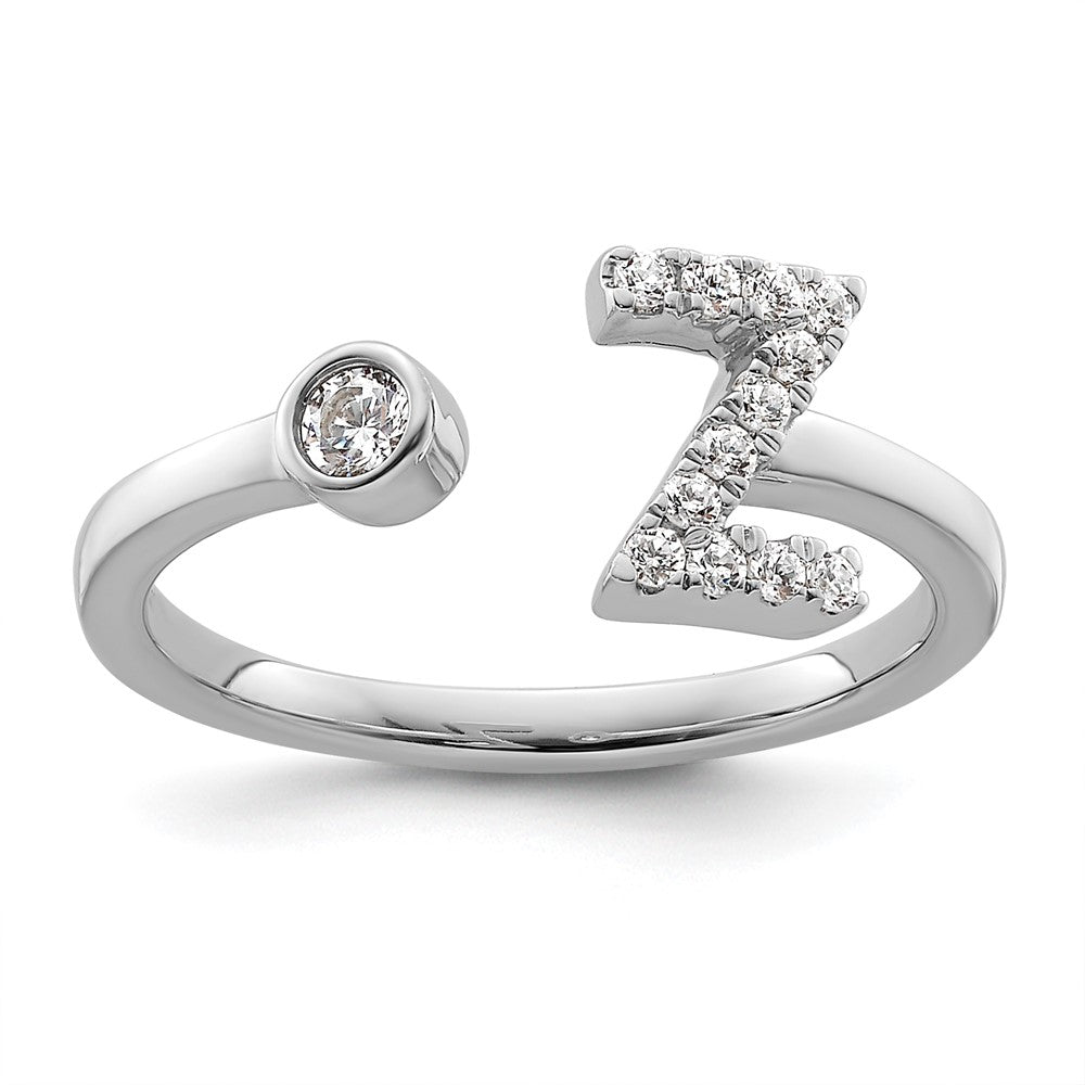 14kw 1/5 ct Lab Grown Dia VS/SI+ G+ Comp Initial Z Adjustable Ring