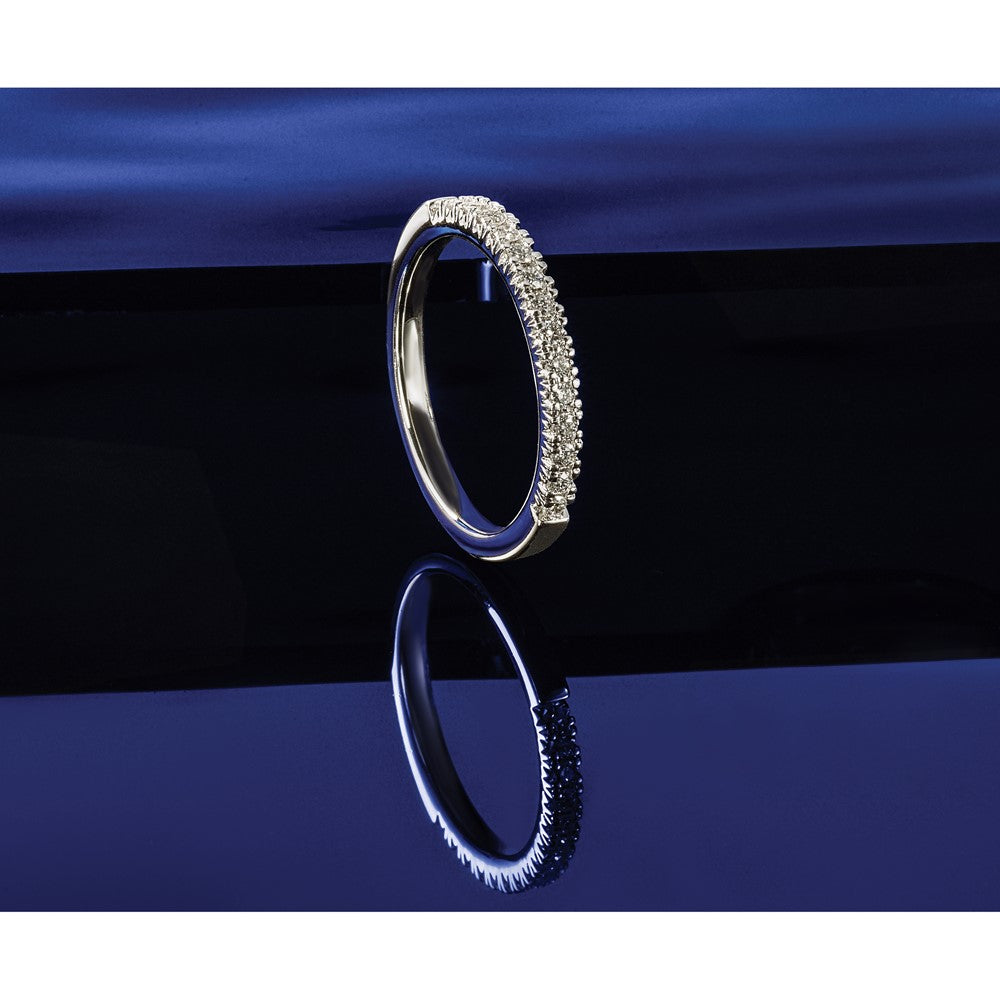 14k White Gold 1/4ct Lab Grown Diamond VS+ F+ Complete 15 Stone Band