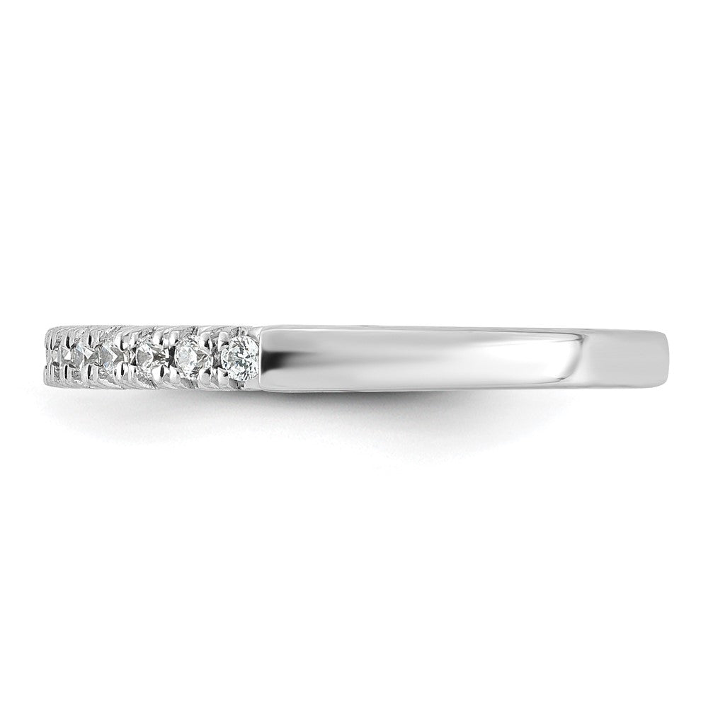 14k White Gold 1/4ct Lab Grown Diamond VS+ F+ Complete 15 Stone Band