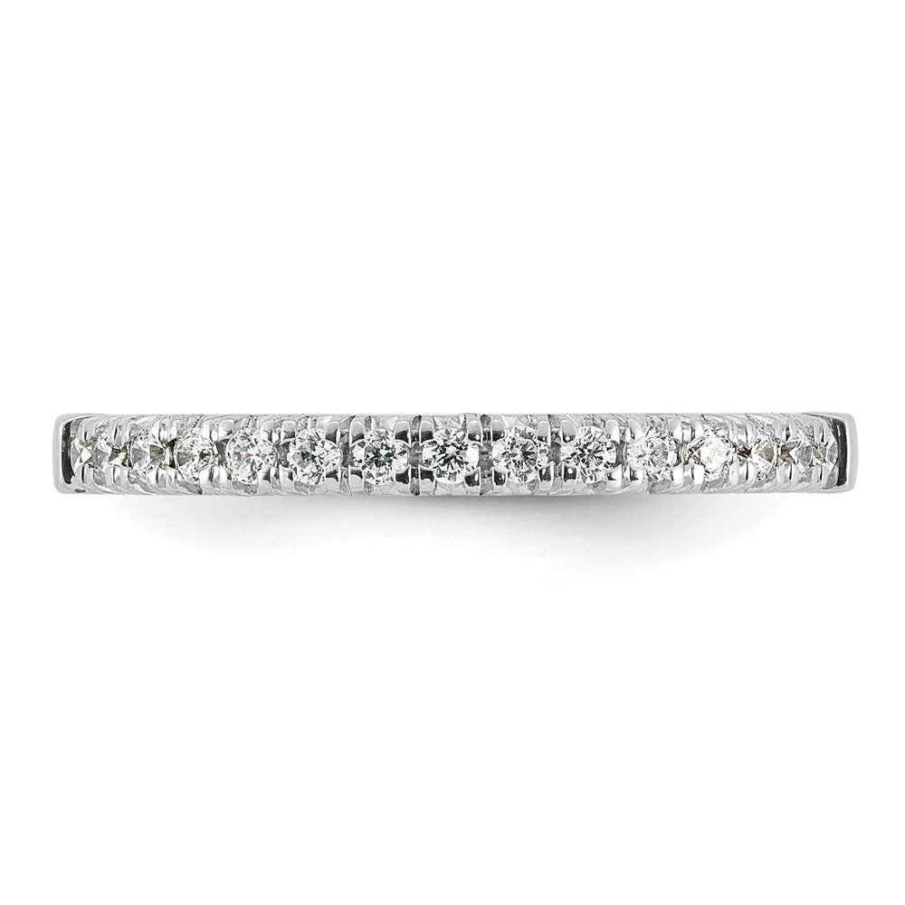 14k White Gold 1/4ct Lab Grown Diamond VS+ F+ Complete 15 Stone Band
