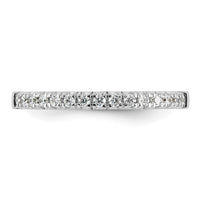 14k White Gold 1/4ct Lab Grown Diamond VS+ F+ Complete 15 Stone Band