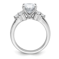 14kw 1/2ct Lab Grown Dia VS/SI+ G+ Round 2 1/2ct Oval Center Semi Eng Ring