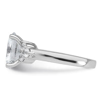 14kw 1/2ct Lab Grown Dia VS/SI+ G+ Round 2 1/2ct Oval Center Semi Eng Ring