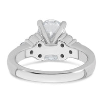 14kw 1/2ct Lab Grown Dia VS/SI+ G+ Round 2 1/2ct Oval Center Semi Eng Ring