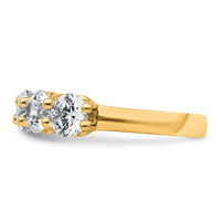 14k 2ct Lab Grown Diamond VS+ F+ Comp 5 Stone Fashion Band